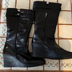 Ugg wedge lined tall boots, size 12